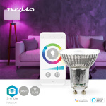 Nedis SmartLife LED-Spot | Wi-Fi | GU10 | 345 lm | 5 W | RGB / Varm til avkjølt hvitt | 2700 - 6500 K | Energiklasse: G | Android™ / IOS | PAR16 | 1 stk Nedis SmartLife LED-Spot | Wi-Fi | GU10 | 345 lm | 5 W | RGB / Varm til avkjølt hvitt | 2700 - 6500 K | Energiklasse: G | Android™ / IOS | PAR16 | 1 stk