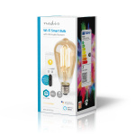 Nedis SmartLife LED Lyspære | Wi-Fi | E27 | 806 lm | 7 W | Varm Hvit | 1800 - 3000 K | Glass | Android™ / IOS | ST64 | 1 stk