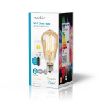 Nedis SmartLife LED Lyspære | Wi-Fi | E27 | 806 lm | 7 W | Varm Hvit | 1800 - 3000 K | Glass | Android™ / IOS | ST64 | 1 stk