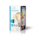 Nedis SmartLife LED Lyspære | E27 | 806 lm | 7 W | Varm Hvit | 1800 - 3000 K | Glass | Android™ / IOS | pære | 1 stk