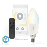 Nedis SmartLife LED-Pære | Wi-Fi | E14 | 470 lm | 4.90 W | Varm til avkjølt hvitt | 2700 - 6500 K | Android™ / IOS | Lyshvit | 1 stk Nedis SmartLife LED-Pære | Wi-Fi | E14 | 470 lm | 4.90 W | Varm til avkjølt hvitt | 2700 - 6500 K | Android™ / IOS | Lyshvit | 1 stk