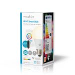 Nedis SmartLife Fullfarge LED-Pære | E27 | 806 lm | 9 W | RGB / Varm til avkjølt hvitt | 2700 - 6500 K | Android™ / IOS | pære | 1 stk