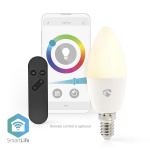 Nedis SmartLife Fullfarge LED-Pære | E14 | 470 lm | 4.90 W | RGB / Varm til avkjølt hvitt | 2700 - 6500 K | Android™ / IOS | Lyshvit | 1 stk