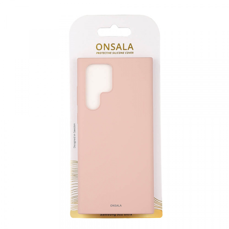 Onsala Mobildeksel Silikon Sand Pink - Samsung S22 Ultra