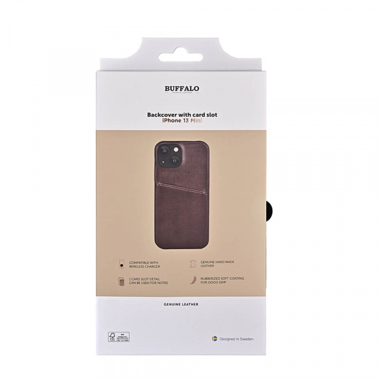 Buffalo Mobildeksel Lær Brun - iPhone 13 Mini Buffalo Mobildeksel Lær Brun - iPhone 13 Mini