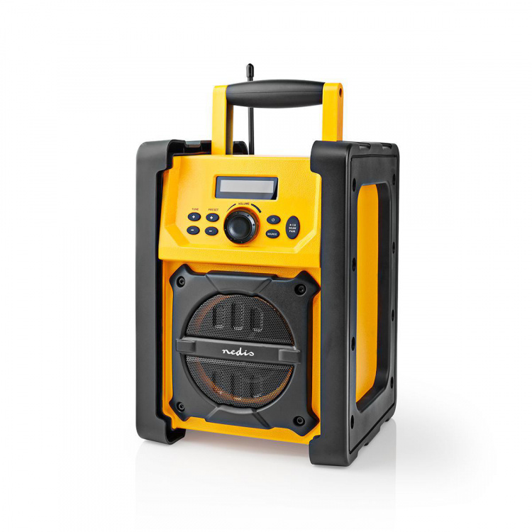 Nedis FM-radio | Jobsite Radio | FM | Batteri drevet / Nettstrøm drevet | Digitalt | 15 W | Skjermstørrelse: 2.2  Nedis FM-radio | Jobsite Radio | FM | Batteri drevet / Nettstrøm drevet | Digitalt | 15 W | Skjermstørrelse: 2.2