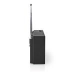 Nedis FM-radio | Bærbar design | AM / FM | Batteri drevet | Analog | 1.5 W | Svart hvit skerm | Hodetelefonutgang | IP20 | Sort Nedis FM-radio | Bærbar design | AM / FM | Batteri drevet | Analog | 1.5 W | Svart hvit skerm | Hodetelefonutgang | IP20 | Sort