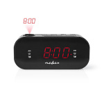 Digital Alarm Clock Radio | LED Vise | Tidsframskriving | AM / FM | slumrefunksjon | Sleep timer | Antall alarmer: 2 | Sort