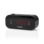 Digital Alarm Clock Radio | LED Vise | Tidsframskriving | AM / FM | slumrefunksjon | Sleep timer | Antall alarmer: 2 | Sort
