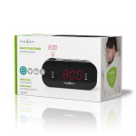 Digital Alarm Clock Radio | LED Vise | Tidsframskriving | AM / FM | slumrefunksjon | Sleep timer | Antall alarmer: 2 | Sort