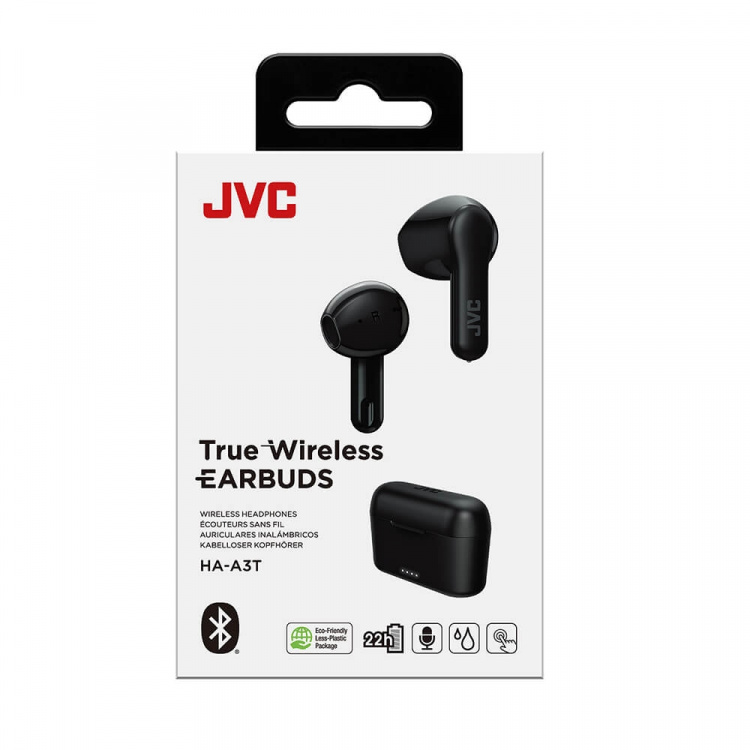 JVC Hodetelefon In-Ear True Wireless HA-A3T Svart JVC Hodetelefon In-Ear True Wireless HA-A3T Svart