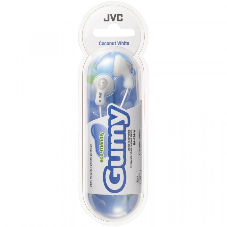 JVC Hodetelefon F14 Gumy In-Ear Hvit JVC Hodetelefon F14 Gumy In-Ear Hvit