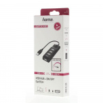 Hama Hub USB-A 2.0 Switch 4x Ports 480 Mbit/s Svart Hama Hub USB-A 2.0 Switch 4x Ports 480 Mbit/s Svart