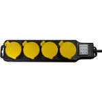 LogiLink 4-veis utendørs strømuttak med bryter IP44