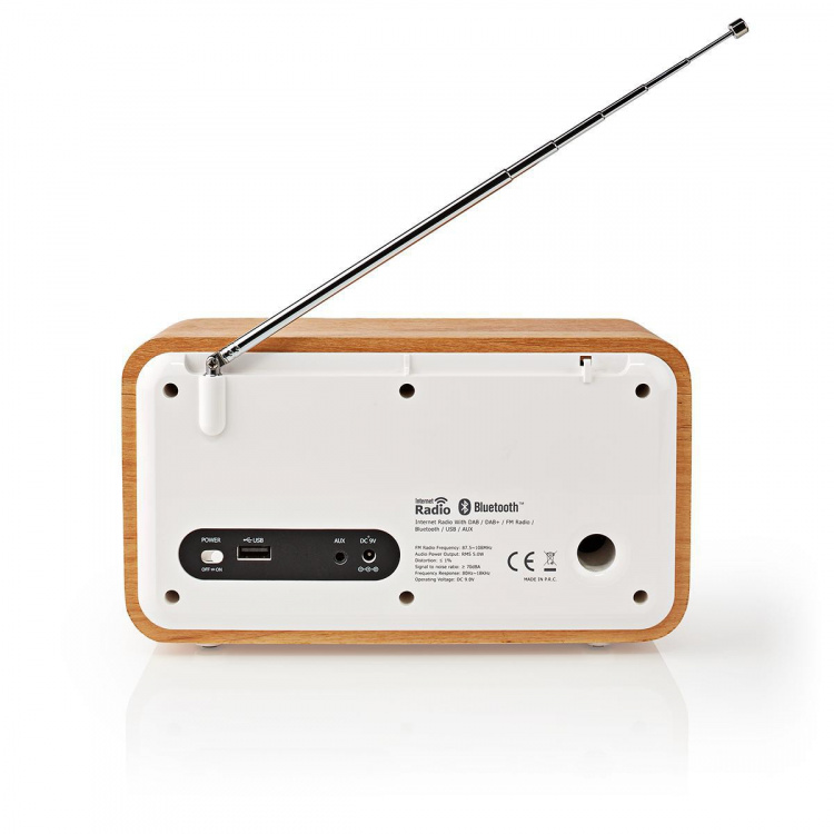 Nedis Internet Radio | Bord design | Bluetooth® / Wi-Fi | DAB+ / FM / Internet | 2.4 