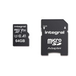 INTEGRAL 64 GB høyhastighets microSDHC/XC V30 UHS-I U3 minnekort