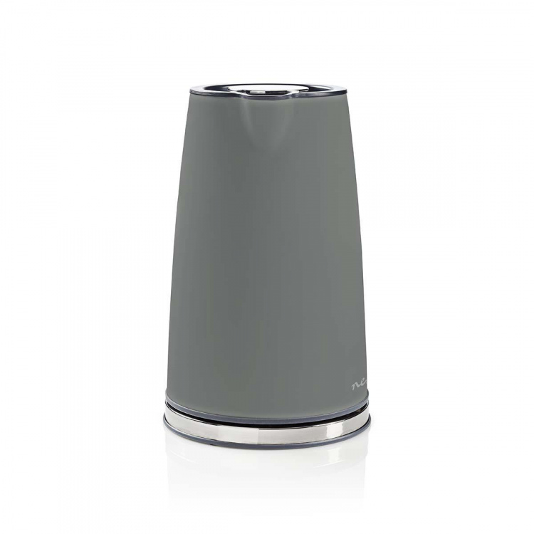 Nedis Vannkoker | 1.7 l | Soft-Touch | Grå | Roterbar 360 grader | Skjult varmeelement | Strix® kontroll | Koketørr beskyttelse Nedis Vannkoker | 1.7 l | Soft-Touch | Grå | Roterbar 360 grader | Skjult varmeelement | Strix® kontroll | Koketørr beskyttelse