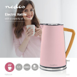 Nedis Vannkoker | 1.7 l | Soft-Touch | Rosa | Roterbar 360 grader | Skjult varmeelement | Strix® kontroll | Koketørr beskyttelse Nedis Vannkoker | 1.7 l | Soft-Touch | Rosa | Roterbar 360 grader | Skjult varmeelement | Strix® kontroll | Koketørr beskyttelse