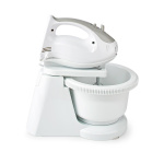 Nedis Håndmikser | 200 W | 5 Hastighetsinnstillinger | Turbo-funksjon | Dreieskål / 2 deigkroker / 2 visper | Grå / Hvit Nedis Håndmikser | 200 W | 5 Hastighetsinnstillinger | Turbo-funksjon | Dreieskål / 2 deigkroker / 2 visper | Grå / Hvit