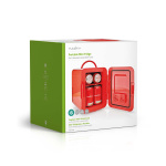 Nedis Portable Mini Fridge | 4 l | 12 V DC / 100 - 240 V AC | Rød
