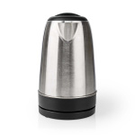 Nedis Vannkoker | 1.7 l | Rustfritt Stål | Aluminium / Sort | Roterbar 360 grader | Skjult varmeelement | Strix® kontroll | Koketørr beskyttelse