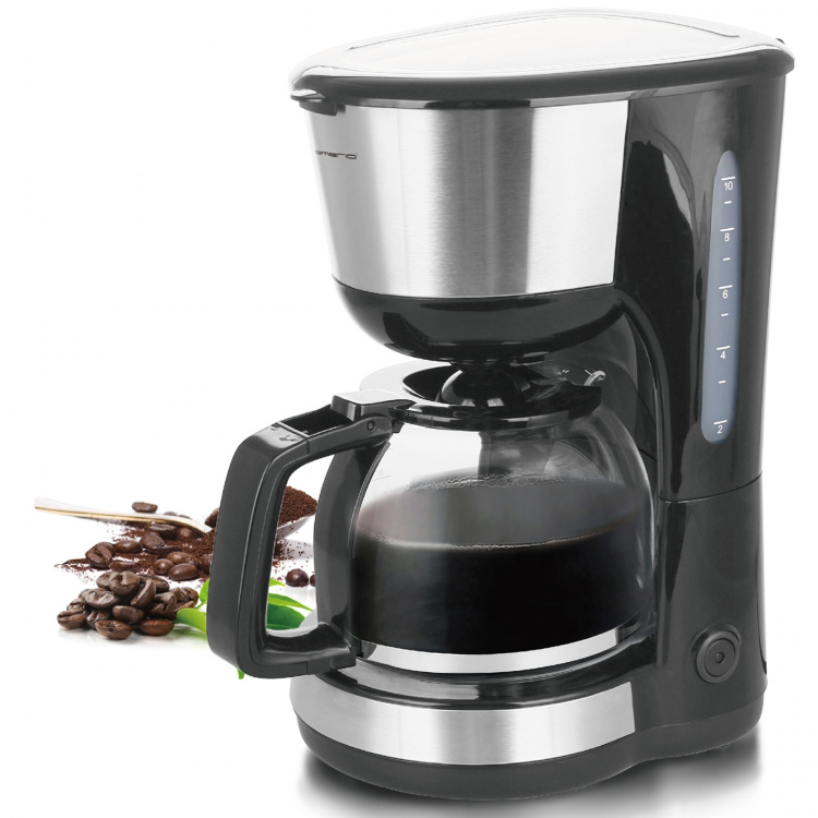 Emerio Kaffetrakter 1000Watt 1,25l rustfritt stål