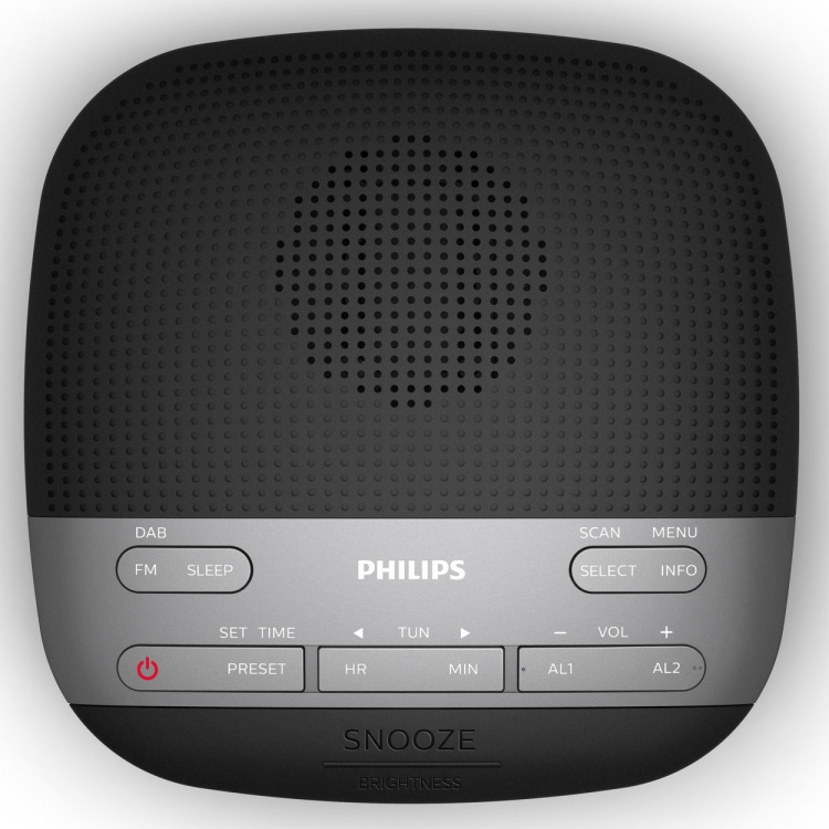 Philips Digital DAB+/FM-klokkeradio med to alarmer