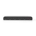 Nedis HDMI ™ Splitter | 4-Port port(s) | HDMI ™ -inngang | 4x HDMI™ Utgang | 4K@60Hz | 18 Gbps | Metall | Antrasitt