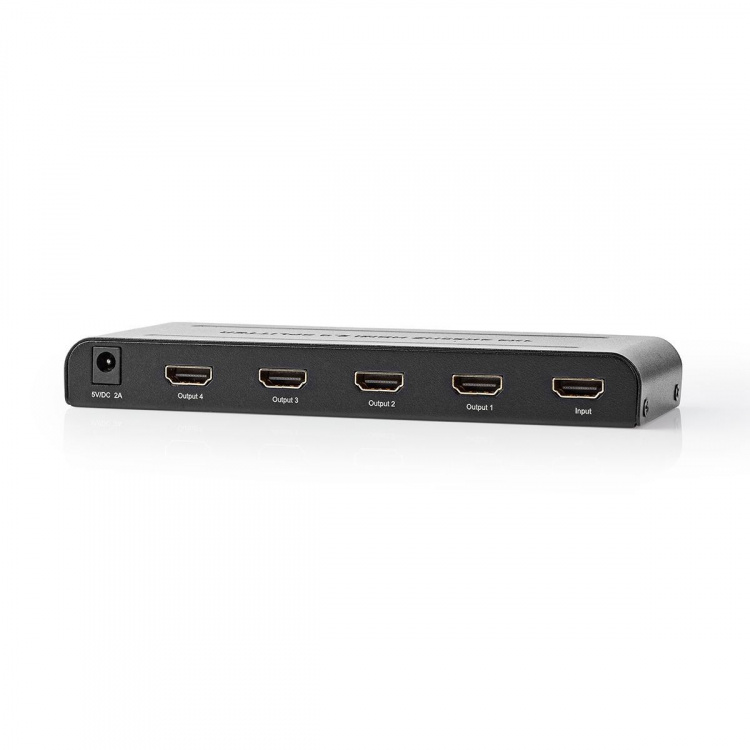 Nedis HDMI ™ Splitter | 4-Port port(s) | 4x HDMI™ Output | 4K@60Hz | 18 Gbps | Metall | Antrasitt Nedis HDMI ™ Splitter | 4-Port port(s) | 4x HDMI™ Output | 4K@60Hz | 18 Gbps | Metall | Antrasitt