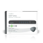 Nedis HDMI ™ Splitter | 4-Port port(s) | HDMI ™ -inngang | 4x HDMI™ Utgang | 4K@60Hz | 18 Gbps | Metall | Antrasitt