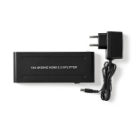 Nedis HDMI ™ Splitter | 4-Port port(s) | HDMI ™ -inngang | 4x HDMI™ Utgang | 4K@60Hz | 18 Gbps | Metall | Antrasitt