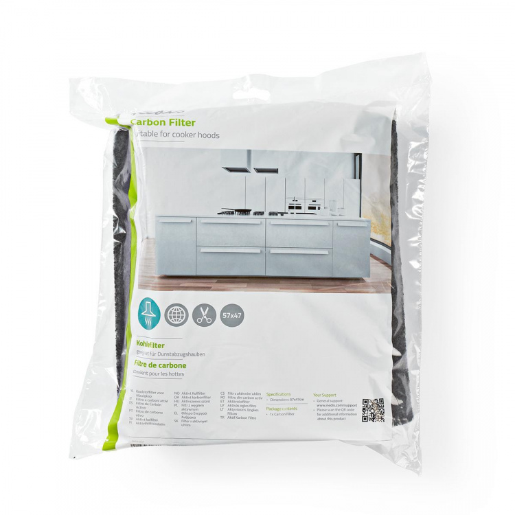 Nedis Avtrekksvifte kullfilter | Kompatibel med: Universell | Indikator for utskifting | Skjærbar