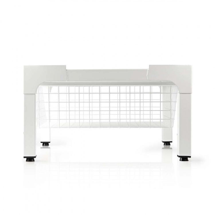 Nedis Stå for vaskemaskin og tørketrommel | Trådkurv | 200 kg | Hvit