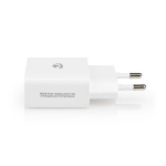 Nedis vegg lader | 12 W | Hurtigladefunksjon | 1x 2.4 A A | Antall utganger: 1 | USB-A | Lightning 8-Pin (Løs) Kabel | 1.00 m | Single Voltage Output | Hvit