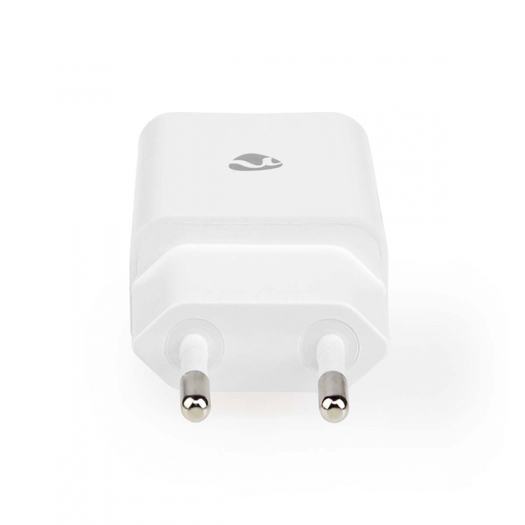 Nedis vegg lader | 12 W | Hurtigladefunksjon | 1x 2.4 A A | Antall utganger: 1 | USB-A | Lightning 8-Pin (Løs) Kabel | 1.00 m | Single Voltage Output | Hvit