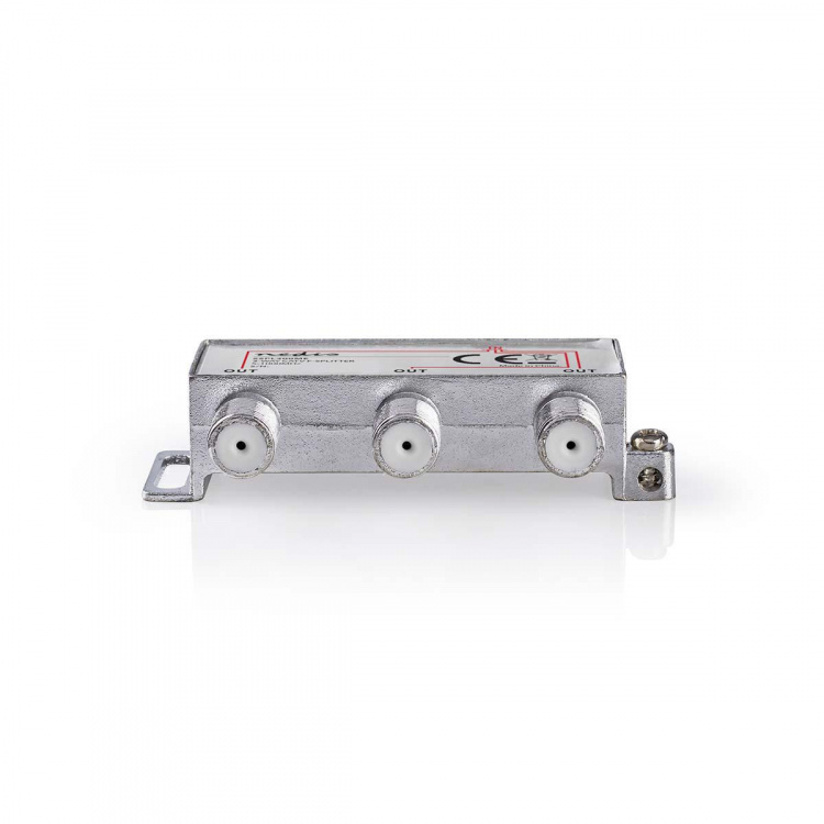 Nedis CATV Splitter | 5 - 1000 MHz | Tilkoblingstap: 6.8 dB | Antall utganger: 3 | 75 Ohm | Sink Legering