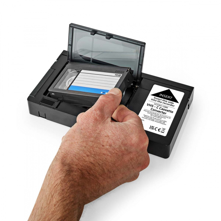 Nedis VHS Converter | Omdannelse: VHS-C to VHS | Plug and play | Sort