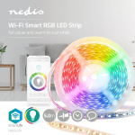 Nedis SmartLife LED-Stripe | Kald Hvit / RGB / Varm Hvit | SMD | 5.00 m | IP44 | 2700 - 6500 K | 960 lm | Android™ / IOS
