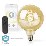Nedis SmartLife LED Lyspære | E27 | 360 lm | 4.90 W | Varm til avkjølt hvitt | 1800 - 6500 K | Glass | Android™ / IOS | Globe | 1 stk Nedis SmartLife LED Lyspære | E27 | 360 lm | 4.90 W | Varm til avkjølt hvitt | 1800 - 6500 K | Glass | Android™ / IOS | Globe | 1 stk