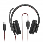 Hama Headset PC Office Stereo Over-Ear HS-USB400 V2 Svart