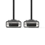 Nedis DVI-kabel | DVI-D 24+1-Pin Han | DVI-D 24+1-Pin Han | 2560x1600 | Nikkel belagt | 2.00 m | Rett | PVC | Sort | Boks