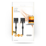 Nedis DVI-kabel | DVI-D 24+1-Pin Han | DVI-D 24+1-Pin Han | 2560x1600 | Nikkel belagt | 2.00 m | Rett | PVC | Sort | Konvolutt