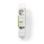 Nedis Extension Socket | Jordet kontakt / Type F (CEE 7/7) | 3-veis | 3680 W | 16 A | Type av jording: Sidekontakter | 230 V AC 50/60 Hz | Uttaksvinkel: 45 ° | Ingen Kabel Inkludert | Hvit