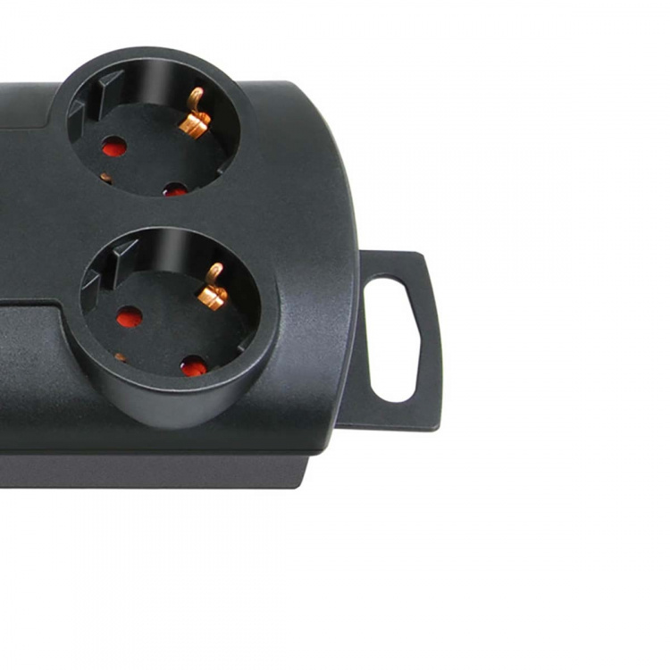 brennenstuhl Extension socket Primera-Line 10-Vei 2.00 m Sort - Beskyttende Kontakt TYPE E