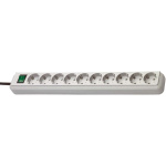 brennenstuhl Extension socket Eco-Line 10-Vei 3.00 m Grå - Beskyttende Kontakt TYPE F