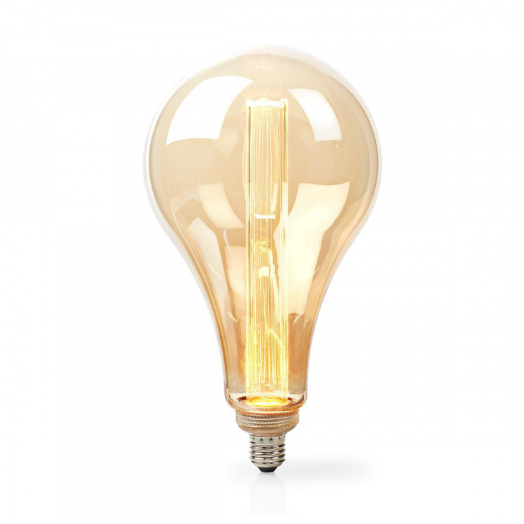 Nedis LED lyspære E27 | PS165 | 3.5 W | 120 lm | 1800 K | Dimbar | Med gullfarget, ravfarget overflate | Retro Style | 1 stk Nedis LED lyspære E27 | PS165 | 3.5 W | 120 lm | 1800 K | Dimbar | Med gullfarget, ravfarget overflate | Retro Style | 1 stk