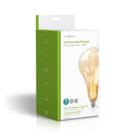 Nedis LED lyspære E27 | PS165 | 3.5 W | 120 lm | 1800 K | Dimbar | Med gullfarget, ravfarget overflate | Retro Style | 1 stk Nedis LED lyspære E27 | PS165 | 3.5 W | 120 lm | 1800 K | Dimbar | Med gullfarget, ravfarget overflate | Retro Style | 1 stk