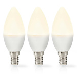 Nedis LED pære E14 | Lyshvit | 2.8 W | 250 lm | 2700 K | Varm Hvit | Frosted | 3 stk