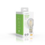 Nedis LED lyspære E27 | A60 | 7 W | 806 lm | 2700 | Dimbar | Varm Hvit | Retro Style | 1 stk