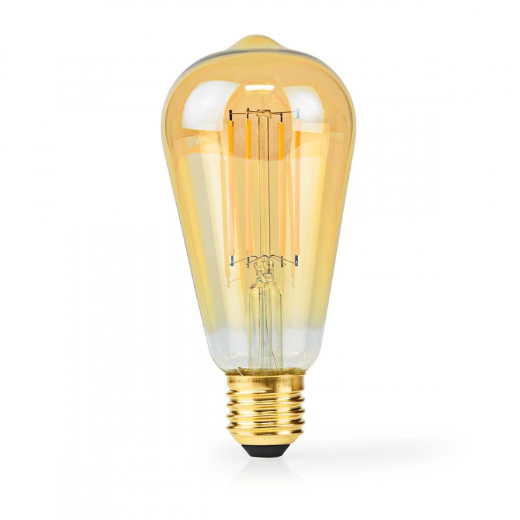 Nedis LED lyspære E27 | ST64 | 4.9 W | 470 lm | 2100 K | Dimbar | Ekstra varm hvit | Retro Style | 1 stk